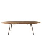 Table basse ovale Sixtine teck - 120x50x35 cm