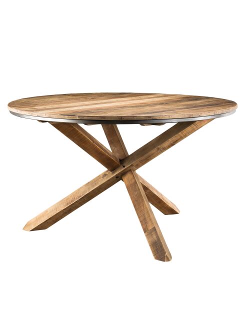 Table à manger Sixtine teck - D.130xH.77.5 cm