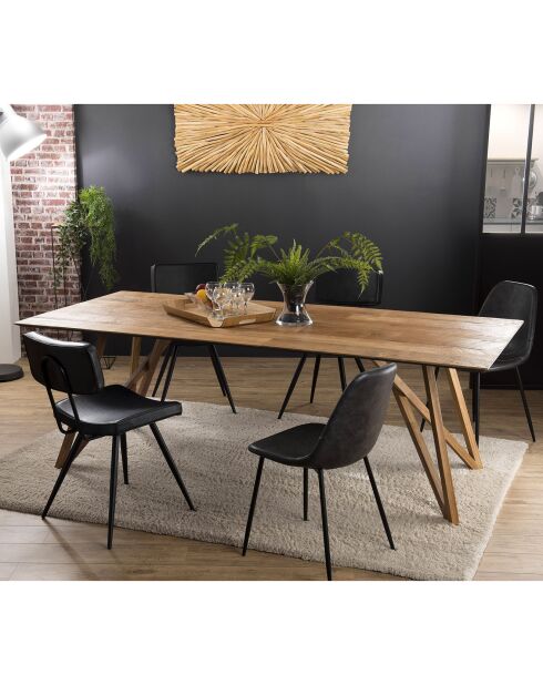 Table de séjour  Maxence teck - 220x100x75 cm