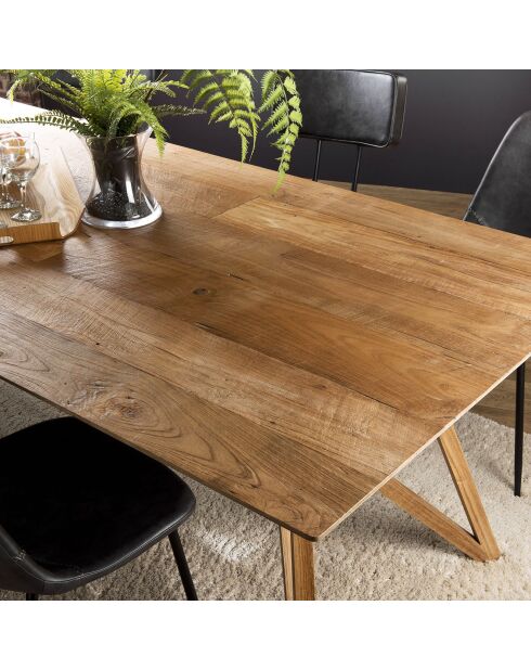 Table de séjour  Maxence teck - 220x100x75 cm