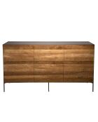 Buffet 3 portes Maxence teck - 166x45x92 cm