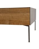 Table basse 2 tiroirs Maxence teck - 111x60x37 cm