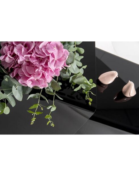 2 Tables basses 80'S noir transparent