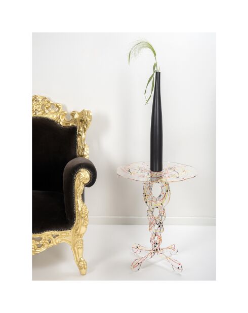 Table basse Arabesque multicolore - D.50xH.60 cm