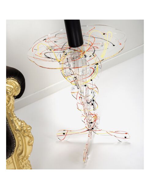 Table basse Arabesque multicolore - D.50xH.60 cm