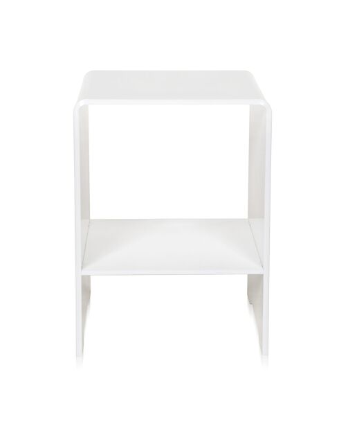 Table basse/chevet Atina blanche - 32x29x45 cm