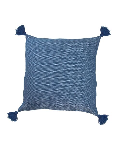 Housse de coussin unie bleu grec - 50x50 cm