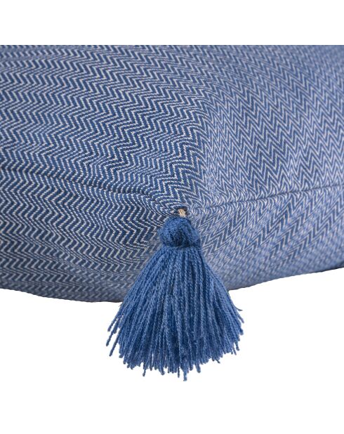 Housse de coussin unie bleu grec - 50x50 cm