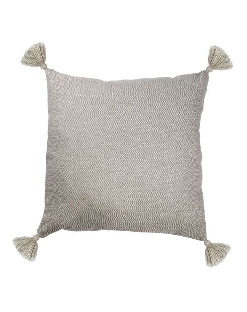 Housse de coussin unie taupe - 50x50 cm