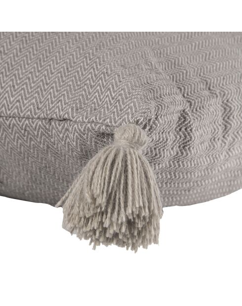 Einfarbiger Kissenbezug in Taupe