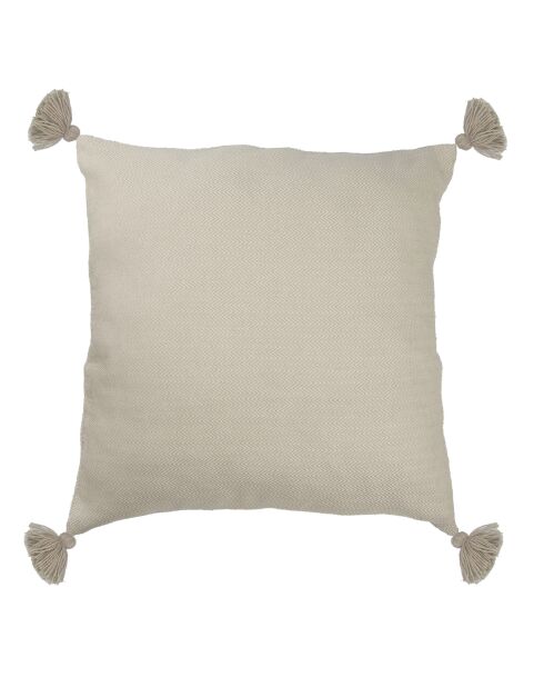 Housse de coussin unie taupe clair - 50x50 cm