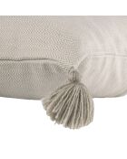 Housse de coussin unie taupe clair - 50x50 cm