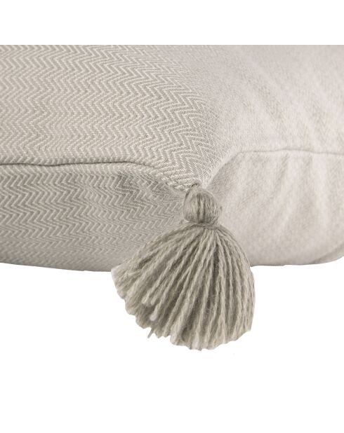 Housse de coussin unie taupe clair - 50x50 cm