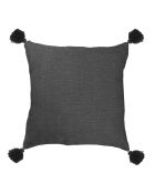 Housse de coussin unie noire - 50x50 cm