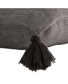 Housse de coussin unie noire - 50x50 cm