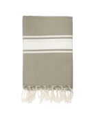 Mantel 100% algodón 200 g/m² Saint-Tropez marrón claro/blanco