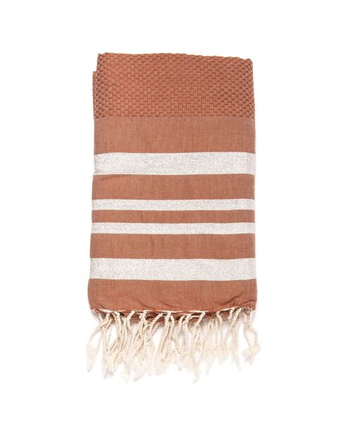 Hamptons Honeycomb Fouta, Terrakotta, 100 x 200 cm