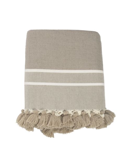 Baumwollplaid Stockholm helltaupe