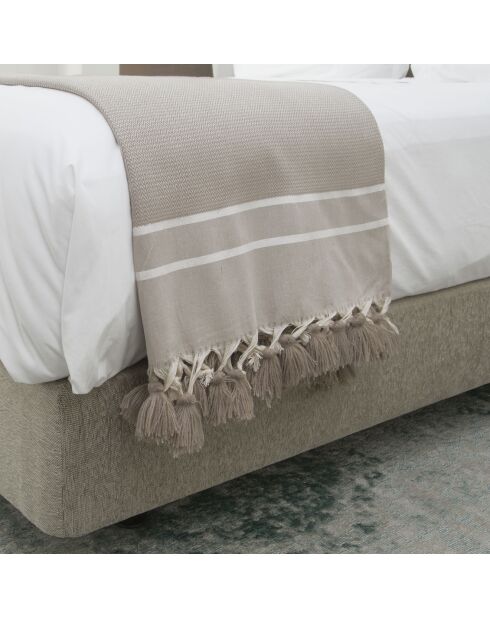 Baumwollplaid Stockholm helltaupe