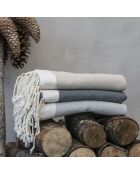 Fouta a nido d'ape Hamptons beige - 100x200 cm