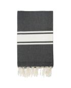 Mantel 100% algodón 200 g/m² Saint-Tropez negro/blanco