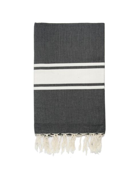 Mantel 100% algodón 200 g/m² Saint-Tropez negro/blanco