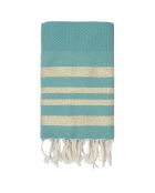 Hamptons Honeycomb Fouta, türkis, 100 x 200 cm
