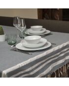 Mantel Hamptons gris medio de 200 g/m², 100% algodón