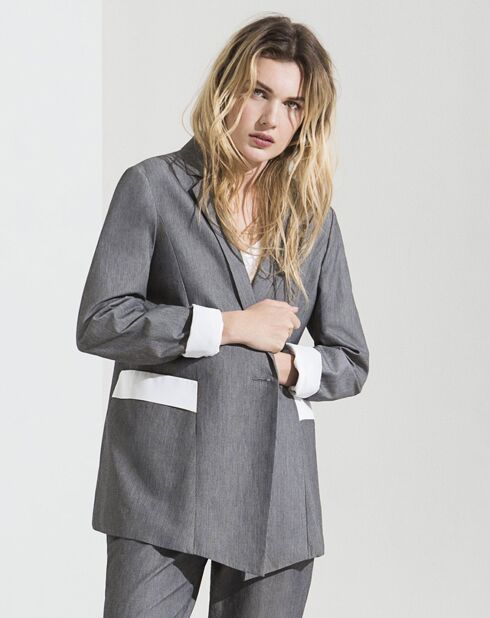 Veste Iggy rayée grise