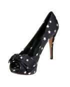 Escarpins Dolce & Gabbana étoilés noir/blanc - Talons 12 cm