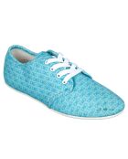 Baskets en Toile turquoise
