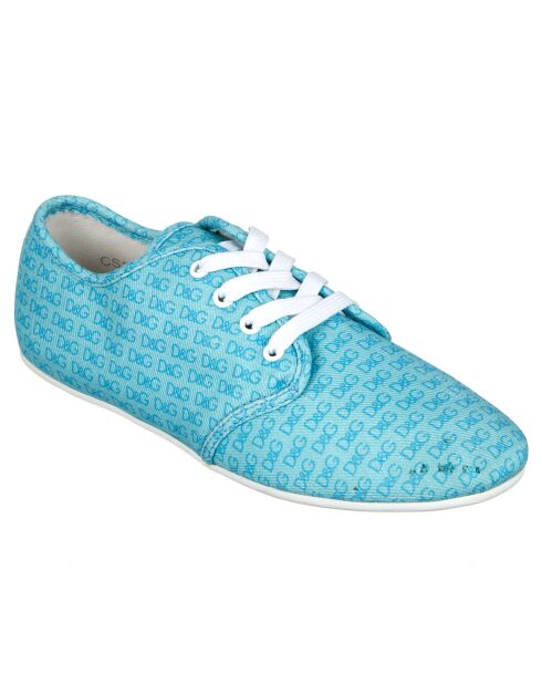 Baskets en Toile turquoise