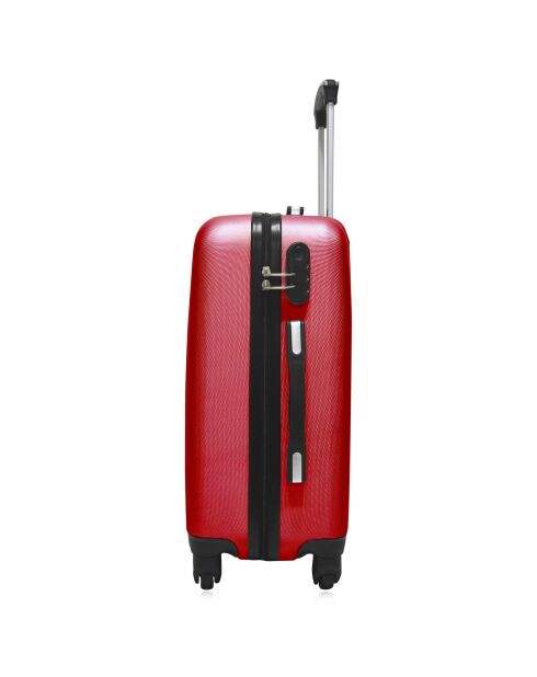 Valise Cabine 4 roues simples Lanzarote 55 cm rouge