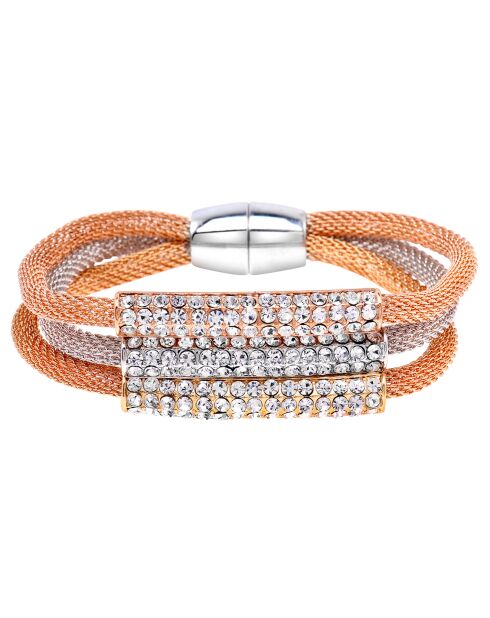 Manchette Only One All Gold argenté/doré/rose