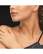 Collier Or Blanc Perles d'Eau Douce blanches