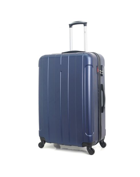 Fogo Koffer met 4 wielen, medium stay, met enkele wielen, 59 cm, marineblauw