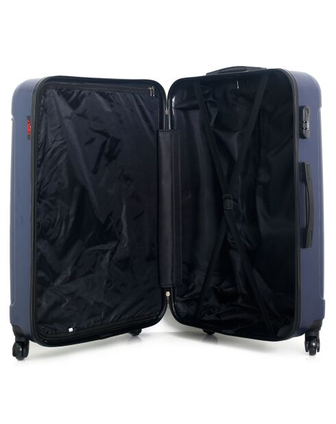 Fogo Koffer met 4 wielen, medium stay, met enkele wielen, 59 cm, marineblauw