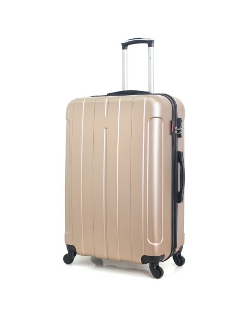 Valise Long Séjour 4 roues Fogo 69 cm dorée