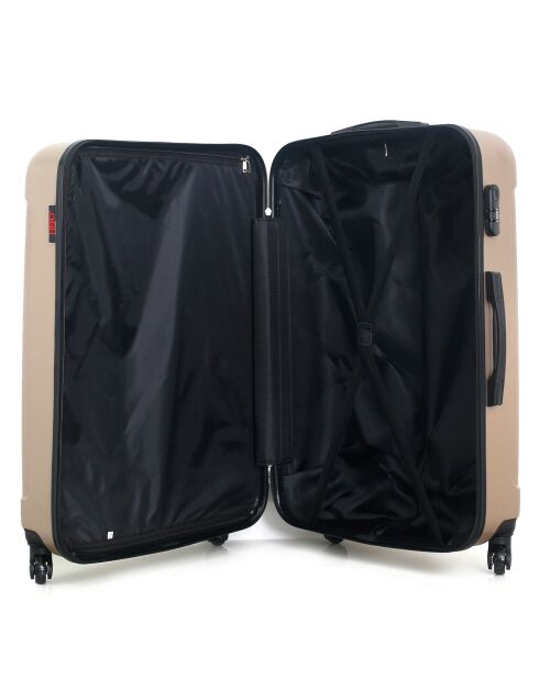 Valise Long Séjour 4 roues Fogo 69 cm dorée