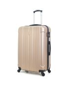 Valise Cabine 4 roues simples Fogo 49 cm dorée