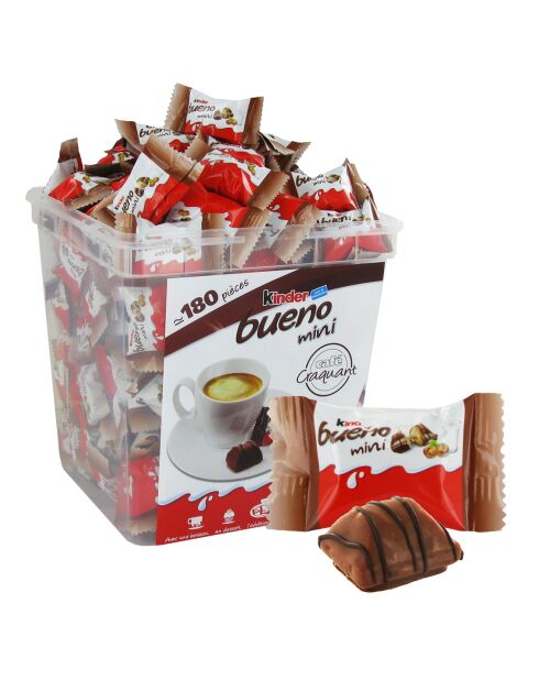 Caja Mini Kinder Bueno 180 piezas