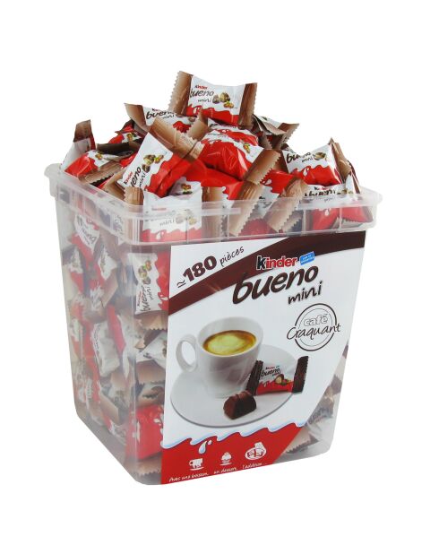Caja Mini Kinder Bueno 180 piezas
