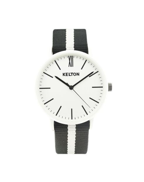 Montre Femme en Nylon Idyllic blanc/noir