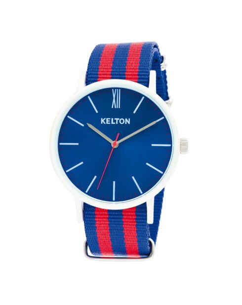Montre Femme en Nylon Idyllic bleu/rouge