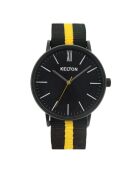 Montre Femme en Nylon Idyllic noir/jaune