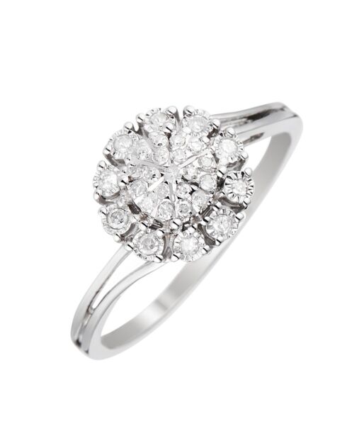 Ma Reine Diamantring 0,15 Karat Weißgold
