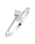 Bague Aphrodite Or Blanc Diamants 0.23 ct