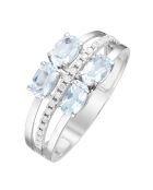 Bague Cayuga Diamants 0.10 ct & Topazes 1.40 ct Or Blanc