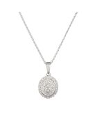 Pendentif & Chaîne Diamants 0.15 ct Or Blanc