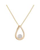 Pendentif Poire Deluxe Diamants 0.05 ct or jaune